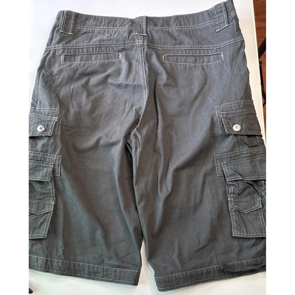 Cargo Shorts Machine Size 38 Mens Black, 100% Cotton YTK Grunge‎